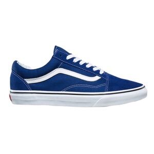 Vans Old Skool Sneakers Blue Suede 5.5 7 Unisex Low Top Skater Scotchgard